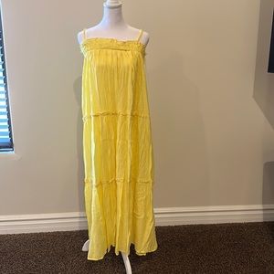 Merci Yellow Maxi Dress.  Size Small Like New